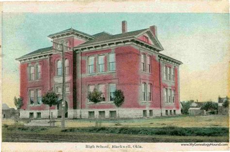 Blackwell Oklahoma High School Vintage Postcard Historic Photo