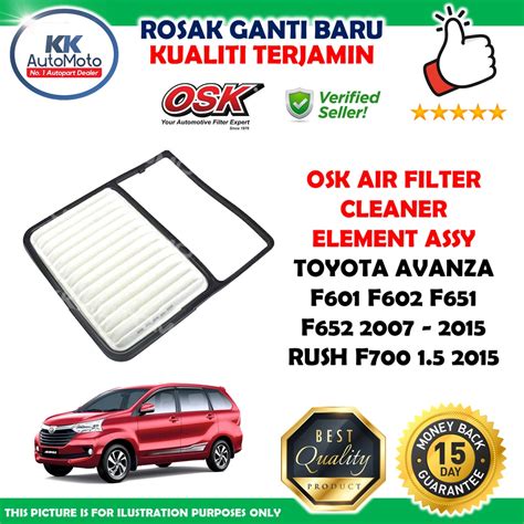 Toyota Avanza 1 3 1 5 F601 F602 F651 F652 2007 2015 Rush 1 5 OSK Air