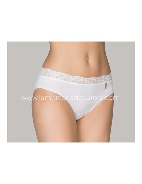 Braga bikini algodón cintura blonda 231 de Naiara