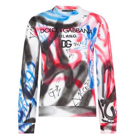 Dolce And Gabbana Graffiti Sweatshirt Men Multi S9000 Flannels