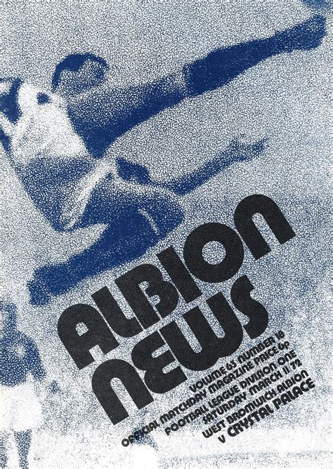 West Bromwich Albion Vs Crystal Palace 1972 Cover Page Flickr