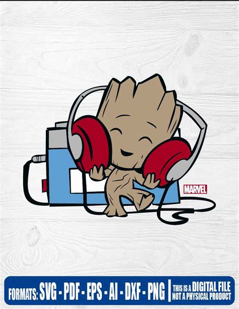 Funko Groot Music Pop Art Svg Cricut Eps Svg Pdf Png File Cut