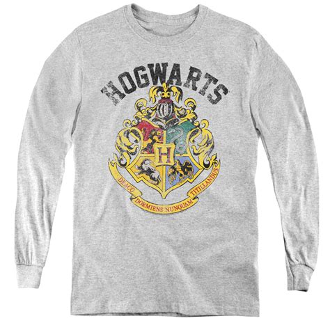 Harry Potter Hogwarts Crest Youth Long Sleeve Shirt Medium