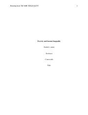 Poverty And Income Inequality Docx Pdf 1 Running Head INCOME