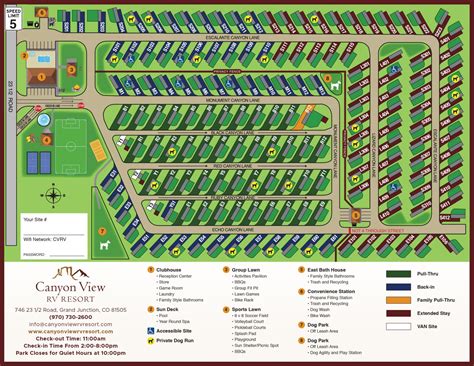 Park Map & Guest Guide Canyon View RV Resort Grand Junction CO