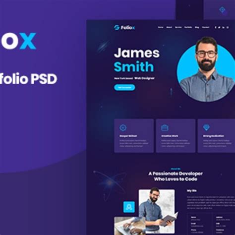 Foliox Personal Portfolio Psd Template Personal Portfolio Psd