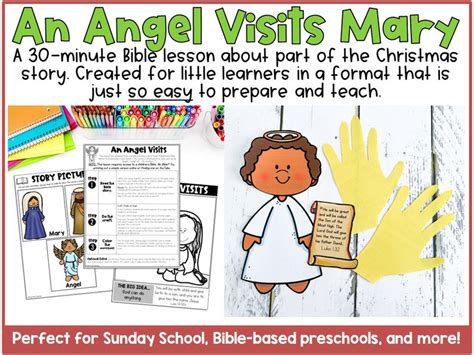 An Angel Visits Mary Christmas Bible Lesson For Preschool Printable Lesson And Craftf Or