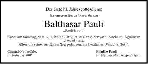 Traueranzeigen Von Balthasar Pauli Trauer Merkur De