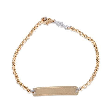 Bracciale Bimbo In Oro Con Targhetta Oro Co Luxury Zone