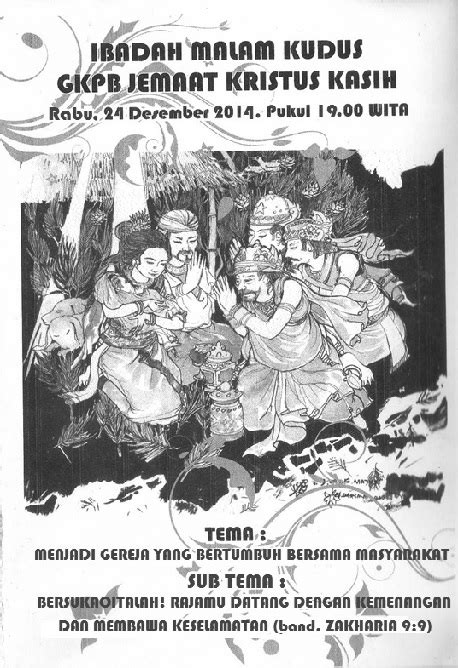 Liturgi Ibadah Natal Ii 26 Desember 2014 Gereja Kristen Protestan Di