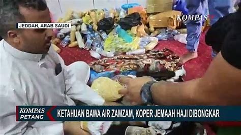 Ketahuan Bawa Air Zamzam Koper Jemaah Haji Dibongkar Video Dailymotion