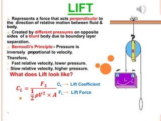 Drag force lift force | PPT