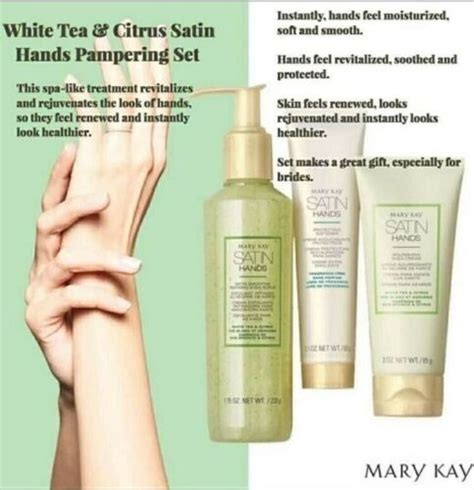 Mary Kay Satin Hands White Tea Citrus Satin Hands Pampering Set EBay