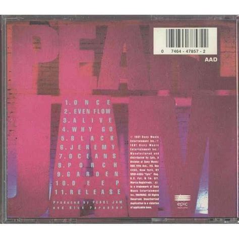 Pearl Jam Ten Cd