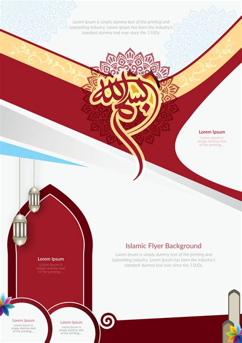 Islamic Flyer Design Template Free Download 22169937 Vector Art At Vecteezy