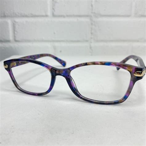 Coach Hc6065 5288 Confetti Purple Womens Eyeglasses Etsy