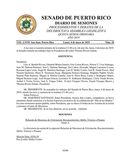 SENADO DE PUERTO RICO P Del S 1233 25 De Marzo De 2019 Presentado Por