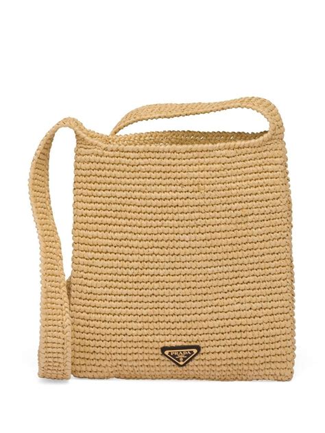 Prada Raffia Tote Bag Farfetch