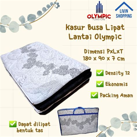 Jual Kasur Busa Lipat Lantai Olympic 180 X 90 X 7 Omega Foam Polos