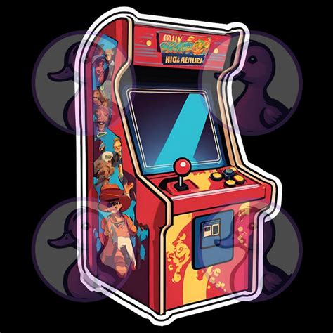 Retro Arcade Stickers Set I Digital Product Print And Cut Digital