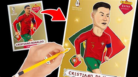 Como DESENHAR A Figurinha Do CRISTIANO RONALDO LEGEND GOLD Drawing