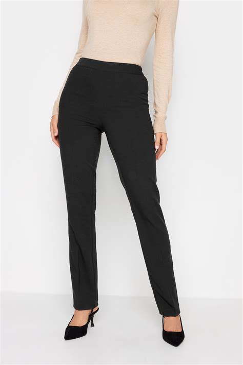 Lts Tall Womens Black Stretch Straight Leg Trousers Long Tall Sally