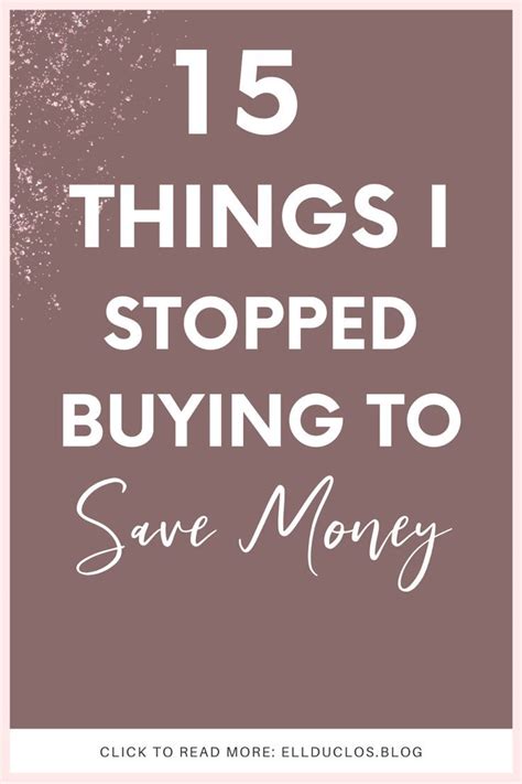 Things To Stop Buying That Will Save You Money Artofit