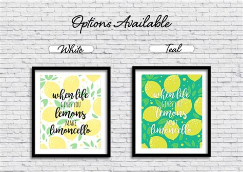 When Life Gives You Lemons Make Limoncello Printable Sign Limone