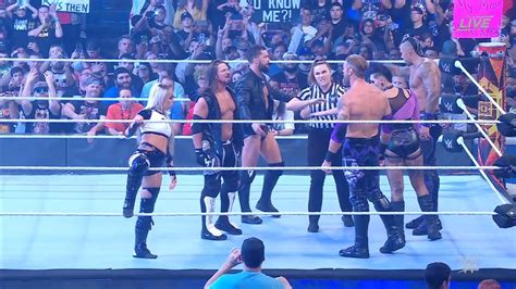 Edge Damien Priest Y Rhea Ripley Vs Finn B Lor Aj Styles Y Liv Morgan