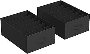 SONGMICS Kleiderschrank Organizer 2er Set Aufbewahrungsbox 6 Fächer