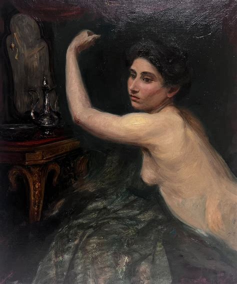 Adrien Henri Tanoux Painting Early 20th Century Portrait Nude Woman At 1stDibs Adrien