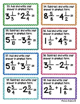 5 NF 1 5 NF 2 Adding Subtracting Fractions W Unlike Denominators