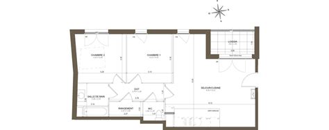 Plan Appartement T3 De 65 58 M² Neuf à Aubervilliers Résidence N