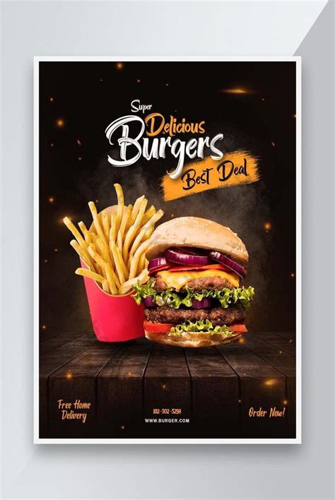 Burger Poster Design 2021 Psd Free Download Pikbest