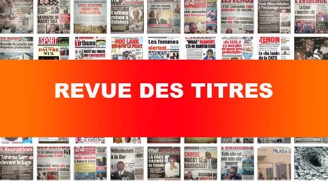 La Revue Des Titres Du Jeudi 23 Janvier 2020