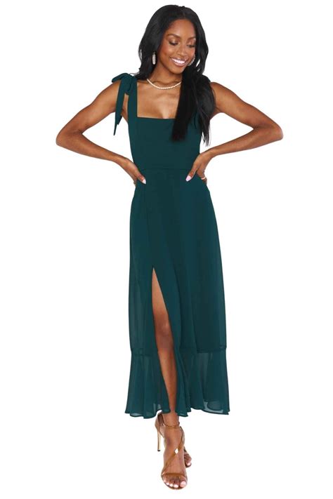 Wedding Guest Midi Dresses Black Tie Wedding Guest Dress Green