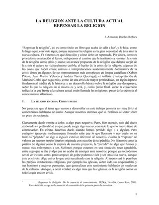 La Religion Ante La Cultura Actual Pdf