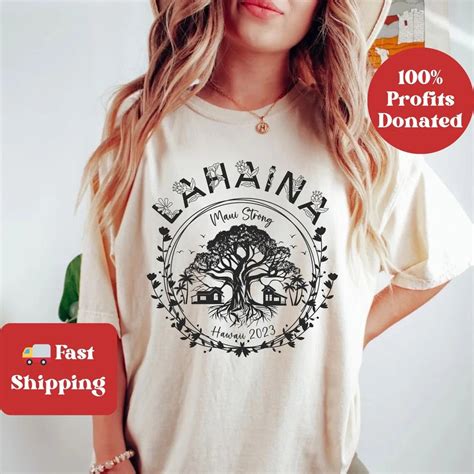 Golden Maui Strong Shirt Lahaina Strong Banyan Tree T Shirt Etsy