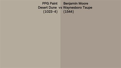 Ppg Paint Desert Dune Vs Benjamin Moore Waynesboro Taupe