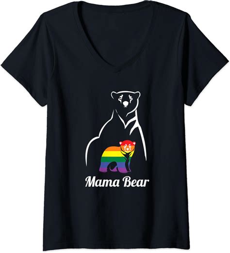 Amazon Womens Lgbt Mama Bear Gay Pride Equal Rights Rainbow V