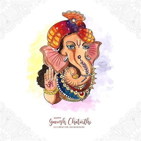 Fondo tradicional feliz celebración festival ganesh chaturthi Vector