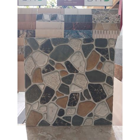 Jual Keramik Lantai Kasar 40x40 Coastal Grey Shopee Indonesia