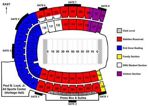 Gerald J Ford Stadium Seating Chart A Visual Reference Of Charts