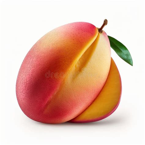 Fruta Jugosa De Mango Rosa Con Pulpa Dulce Y Carnosa Imagen De Archivo