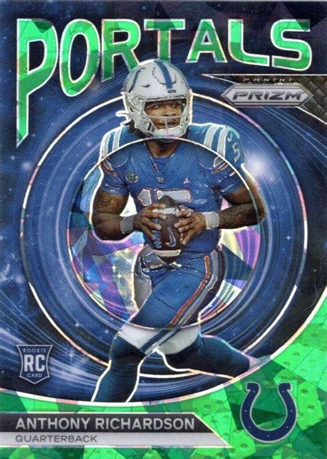 Anthony Richardson 2023 Prizm PO 5 Portals Green Ice Price Guide