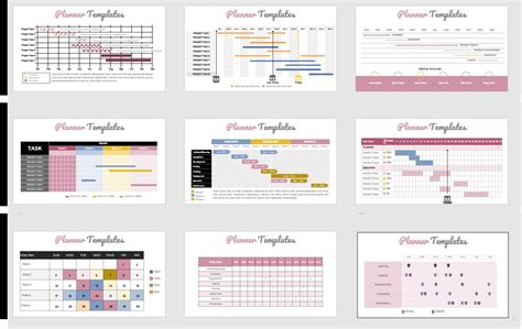 Planner Template Bundle Gantt Chart Infographic Templates Business ...