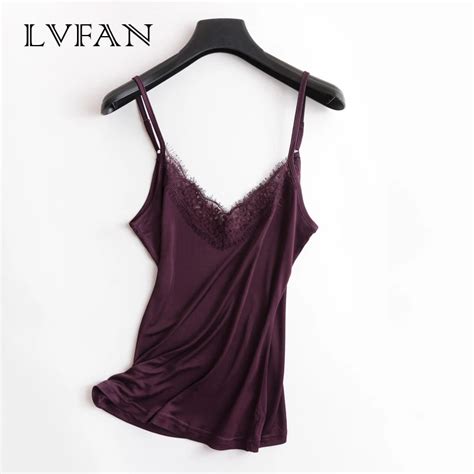 Plus Size Summer Nature Silk Lace Sleep Tops Women Camisoles Elastic