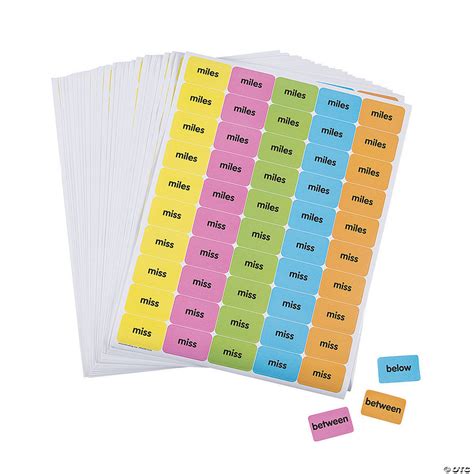 Sight Word Stickers – 1-100 - Discontinued