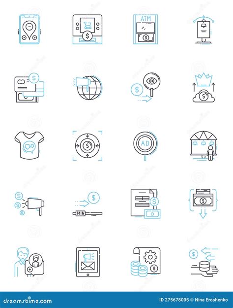 Cyber Shopping Linear Icons Set. E-commerce, Online Shopping, Digital