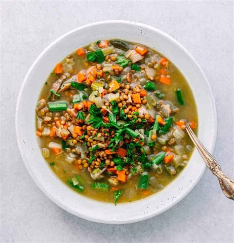 Instant Pot Bacon Lentil Soup - Posh Journal